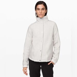 LULULEMON Go Cozy Jacket WOOL SIZE 4 new no tag heathered ceramic